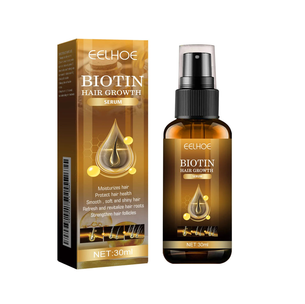 EELHOE Biotin Hair Spray For Man Women 30ml Hair Growth Repair Damage Restore Oil Scalp Repair Serum Spray Thicken Hair Care - AliExpress 66