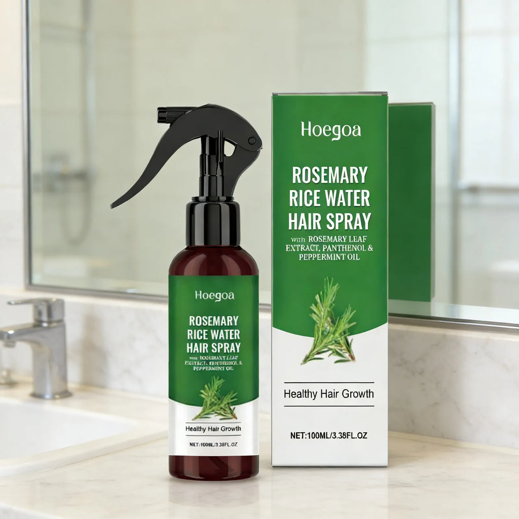 Rosemary Rice Water Hair Spray Anti Hair Loss Treatment for Very Dry and Damaged Hair Repair Strengthening Hair Growth Spray