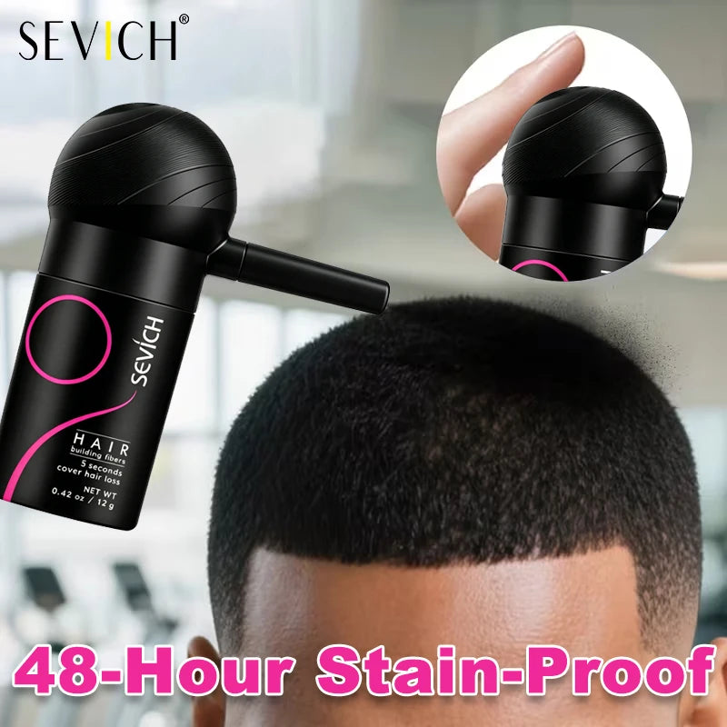 SEVICH Men's Fiber Set 12g. Contour Styling Powder Instantly Adds Natural-Looking Density. Pairs with Thickening Spray