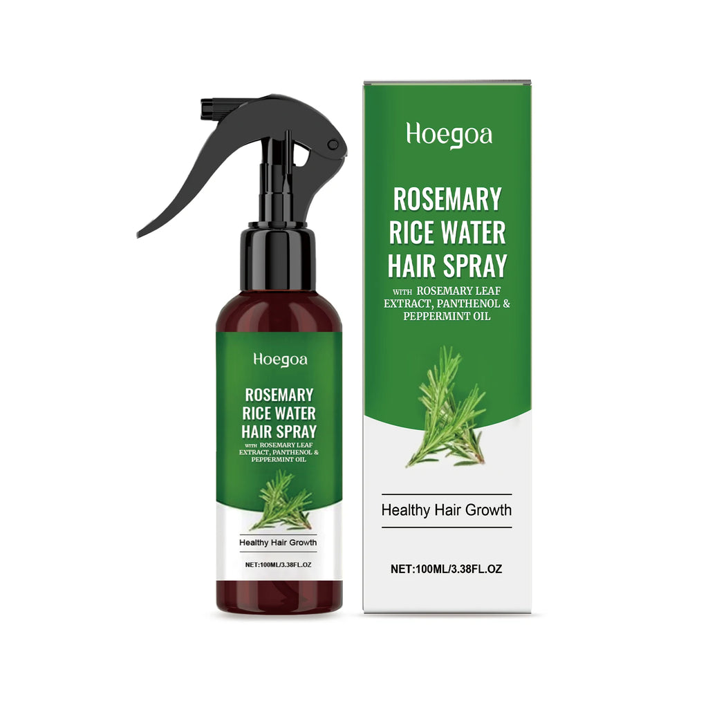 Rosemary Rice Water Hair Spray Anti Hair Loss Treatment for Very Dry and Damaged Hair Repair Strengthening Hair Growth Spray