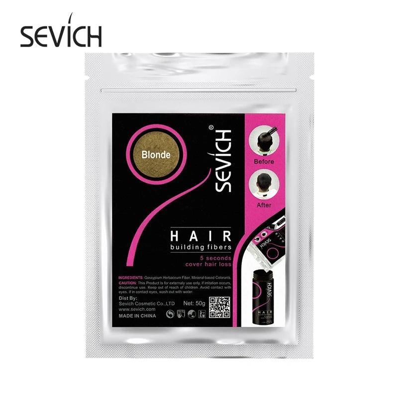 Sevich 10 Colors Hair Fiber 50g Hair Building Fiber Powder Keratin Instant Hair Growth Fiber Refill Hair Loss Hair Care Product - AliExpress 66