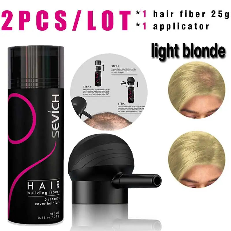 SEVICH Hair Building Fiber Set Cover Sparse Hair Or Bald Spots Hair Loss Regrowth Treatment Keratin Hair Fiber Powder Applicator - AliExpress 66
