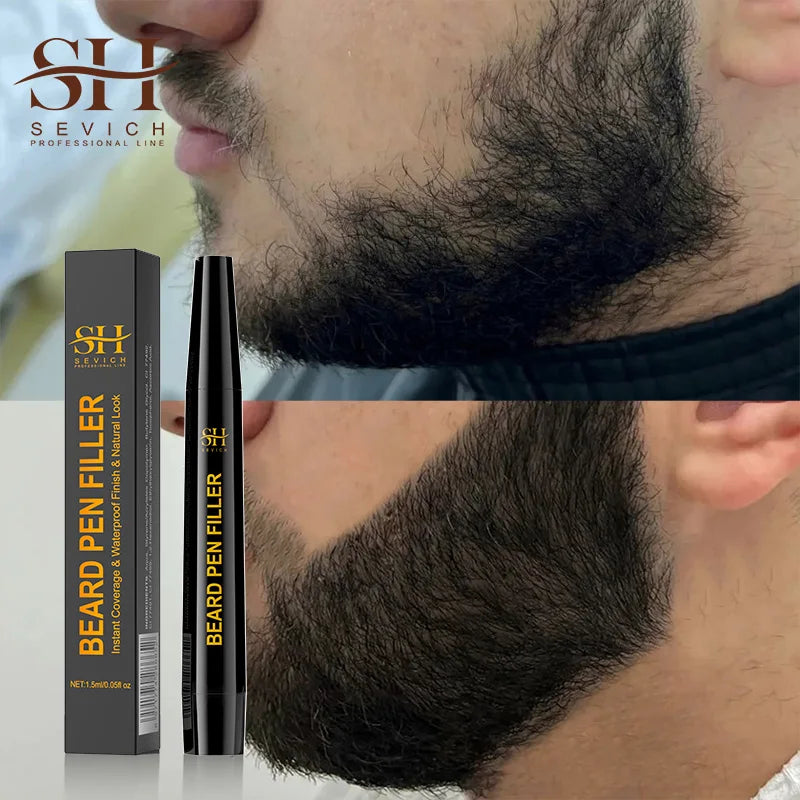 SEVICH Beard Filling Pen Kit Beard Enhancer Brush Beard Coloring Shaping Tools Waterproof Black Brown Hair Pencil Repair Tools - AliExpress 66