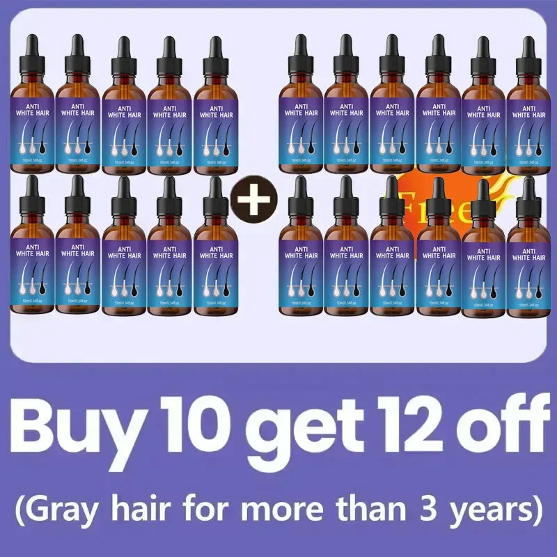 24 NEW White To Black Gray White Hair Serum Natural Color Repair Nourish Essence Anti-gray Care for Men Women - AliExpress 66