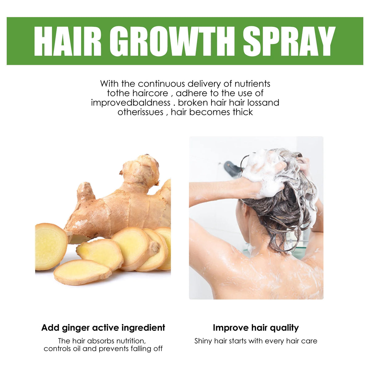 Hair Growth Spray Ginger Massage Scalp Damaged Treatment Solution Nourish Roots Fast Grow Anti Hair Loss Serum Beauty Health - AliExpress 66