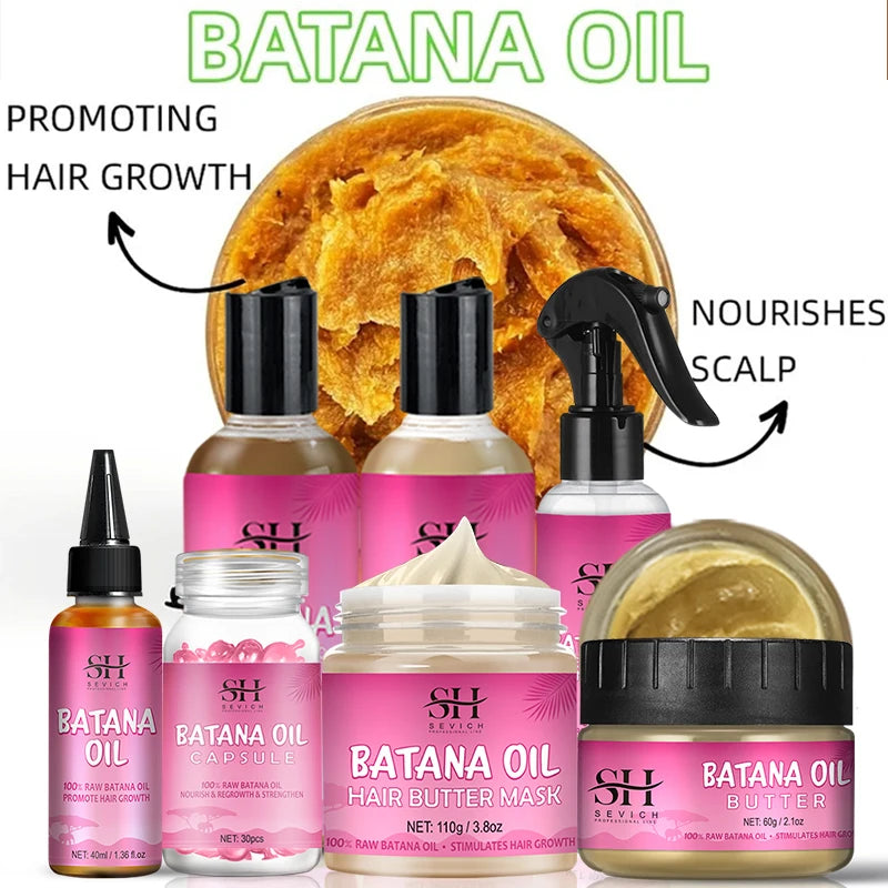 7pc Batana Oil Product Fast Hair Growth Oil For Men Hair Growing Spray Anti Hair Loss Shampoo Butter Hair Mask Hair Care Capsule - AliExpress 66