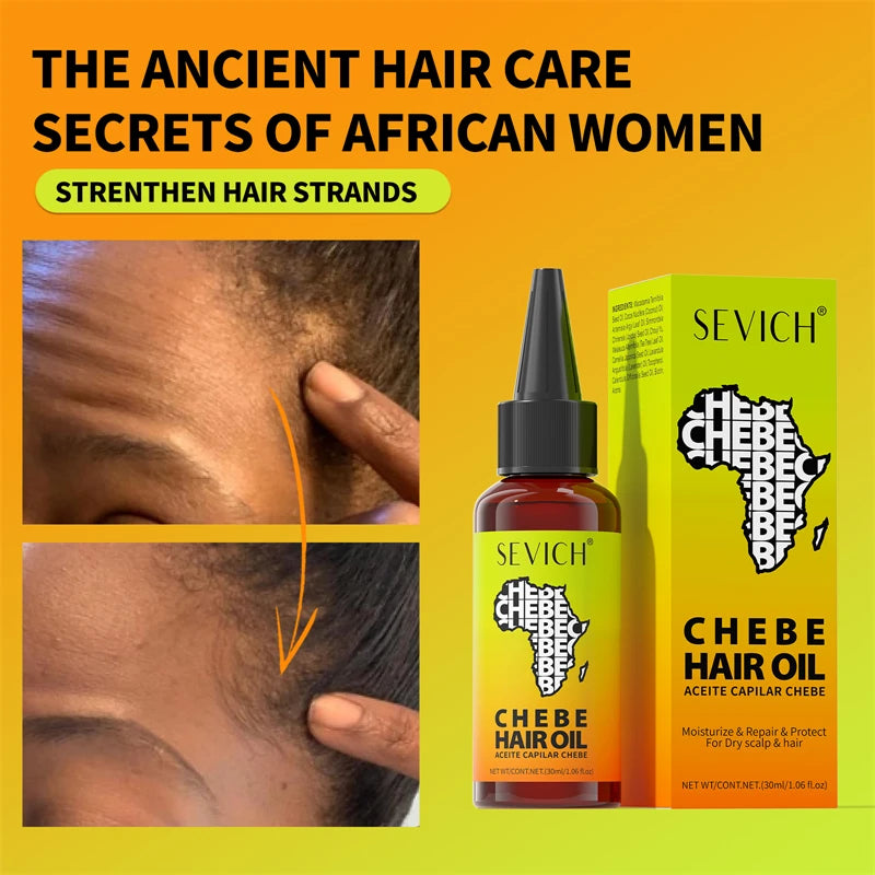 Chebe Fast Hair Growth Oil Africa Traction Alopecia Chebe Oil Nourishes Repair Damaged Hair Treatment Oil Anti-Hair Loss Care