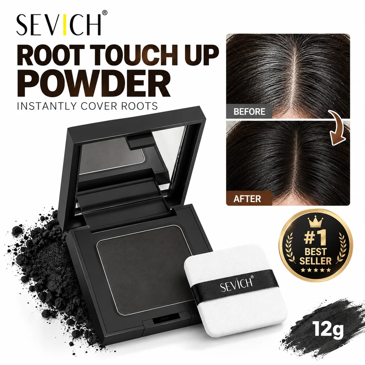 Sevich 5 Colors Concealer Hair Powder 12g Dark Brown Hair Fluffy Powder Instantly Cover Up HairLine Shadow Powder - AliExpress 66