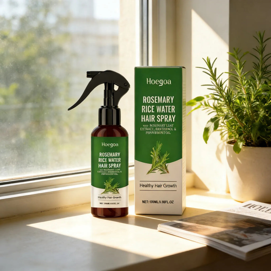 Rosemary Rice Water Hair Spray Anti Hair Loss Treatment for Very Dry and Damaged Hair Repair Strengthening Hair Growth Spray