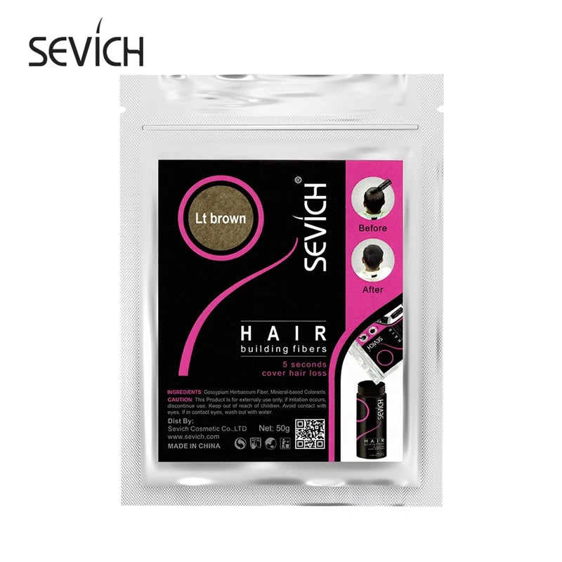 Sevich 10 Colors Hair Fiber 50g Hair Building Fiber Powder Keratin Instant Hair Growth Fiber Refill Hair Loss Hair Care Product - AliExpress 66