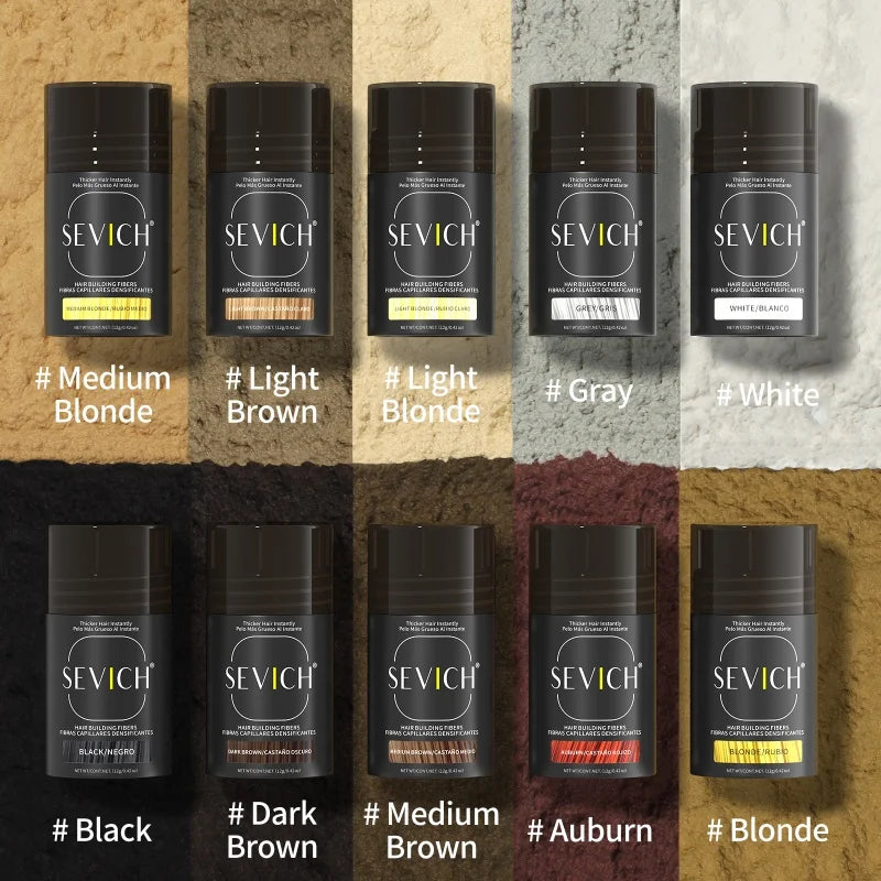 Hair Fibers Regrowth Powders Black Volumizing Hair Fibers Hair Building Fiber Natural Keratin Hair Styling Thickening Powder