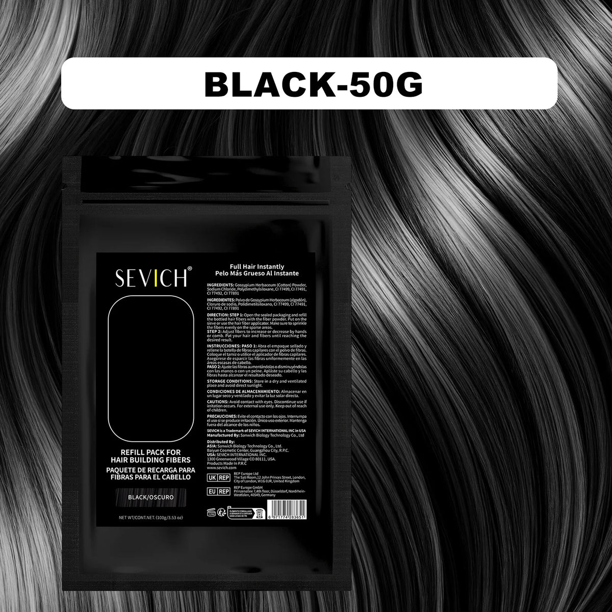 SEVICH 50g Hair Loss Building Hair Fibers Blender Conceal Styling Fiber Hair Powders Thinning Keratin Eyelash Extension Black - AliExpress 66