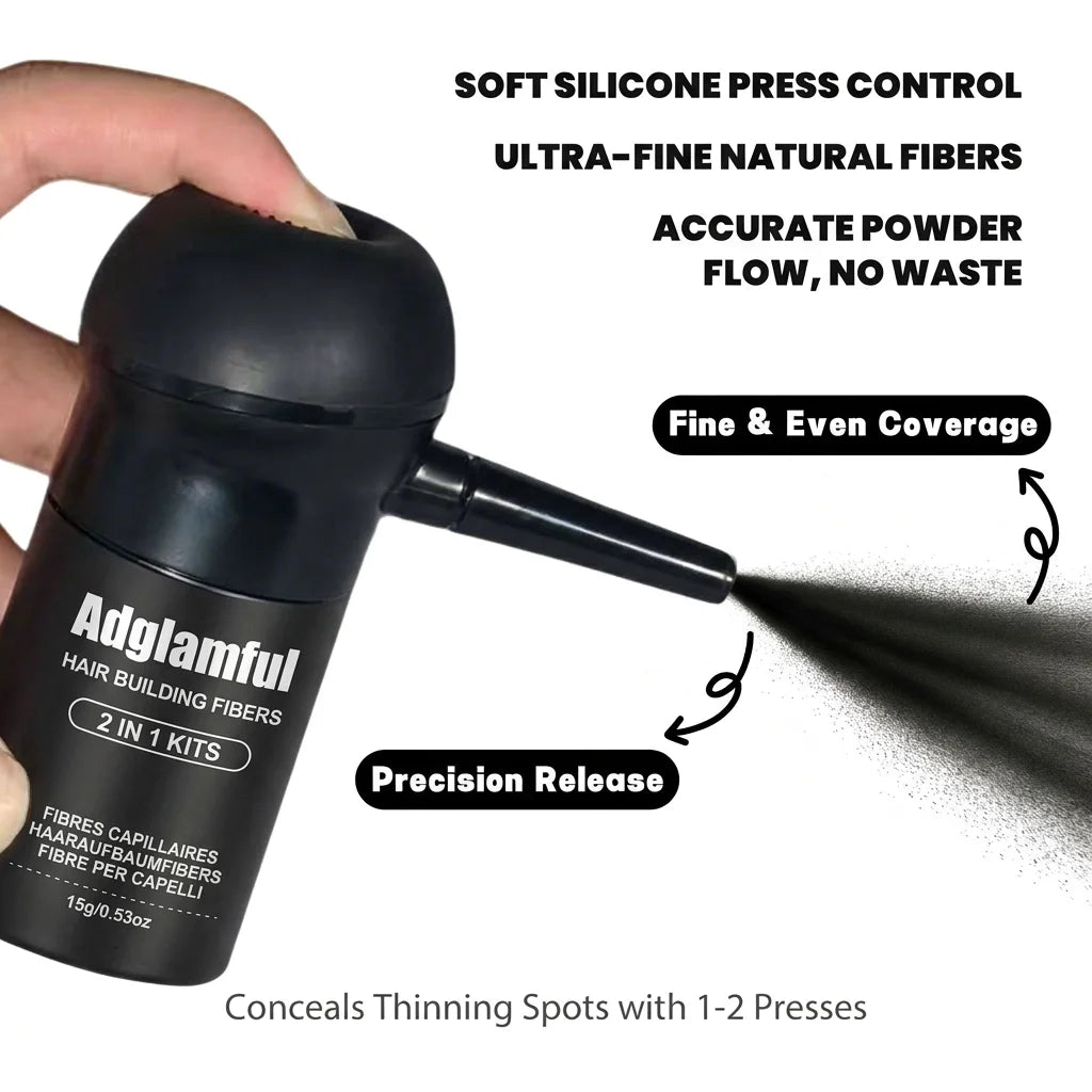 Adglamful Hair Fibers (15g) â€?10sec Instant Volume, Spray Applicator for Thinning Hair | Invisible & Even Coverage - AliExpress 66