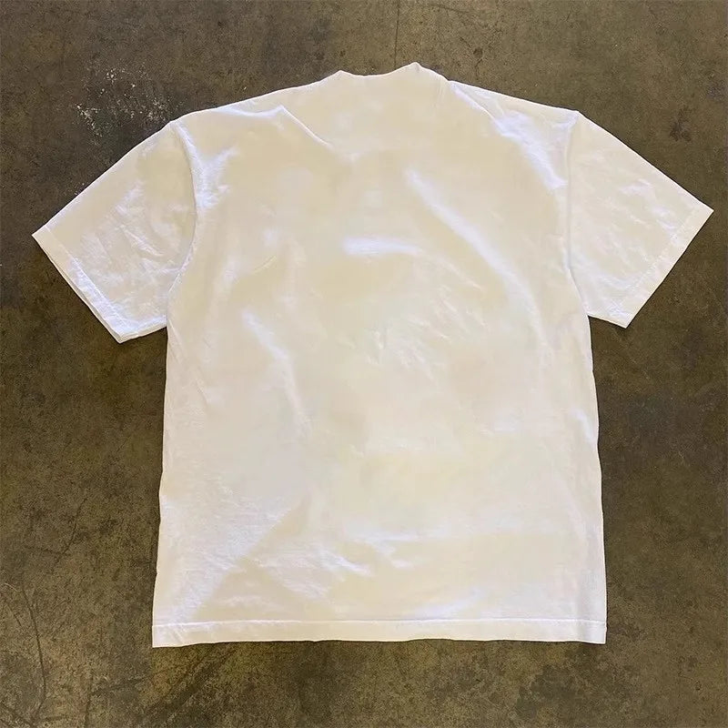 Pure Cotton Short Sleeve T-Shirt 3A260g Loose Fit Unisex Retro Style Printed Casual Top for Men And Women - AliExpress 200000345